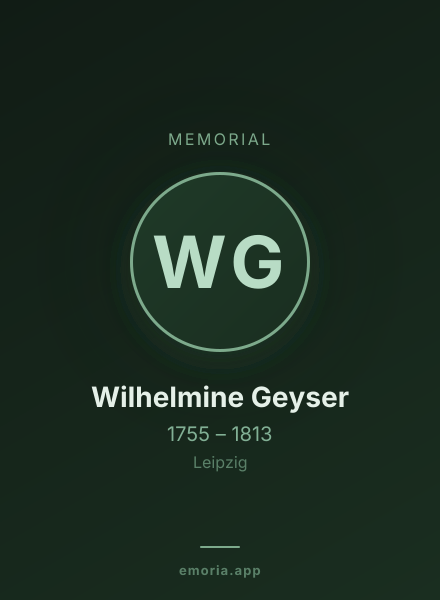Memorial portrait of Wilhelmine Geyser