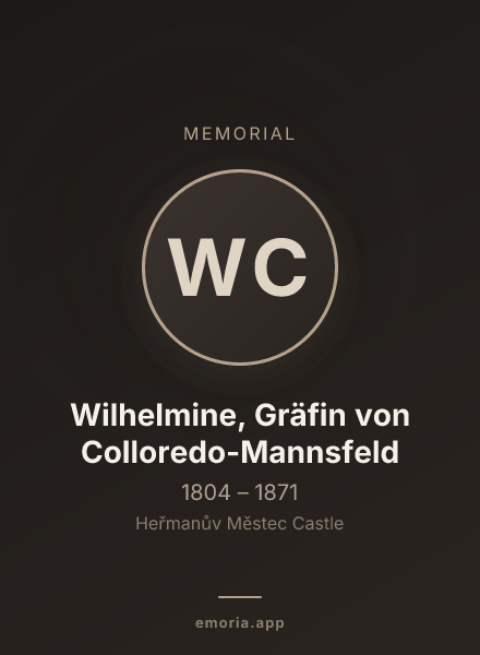 Memorial portrait of Wilhelmine, Gräfin von Colloredo-Mannsfeld