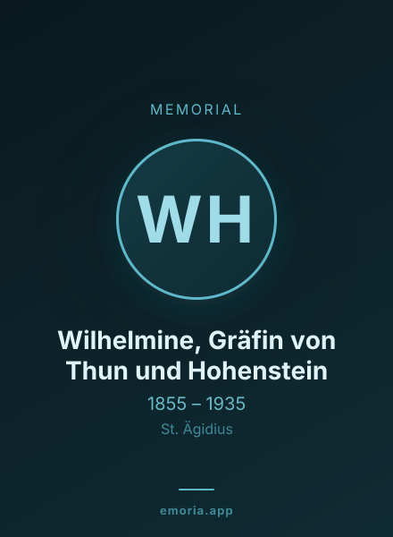 Memorial portrait of Wilhelmine, Gräfin von Thun und Hohenstein