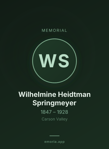 Memorial portrait of Wilhelmine Heidtman Springmeyer