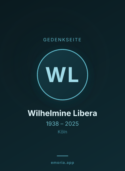 Gedenkportrait von Wilhelmine Libera