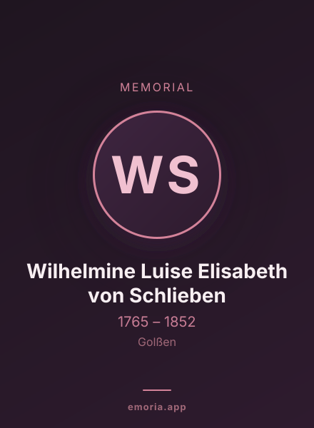 Memorial portrait of Wilhelmine Luise Elisabeth von Schlieben