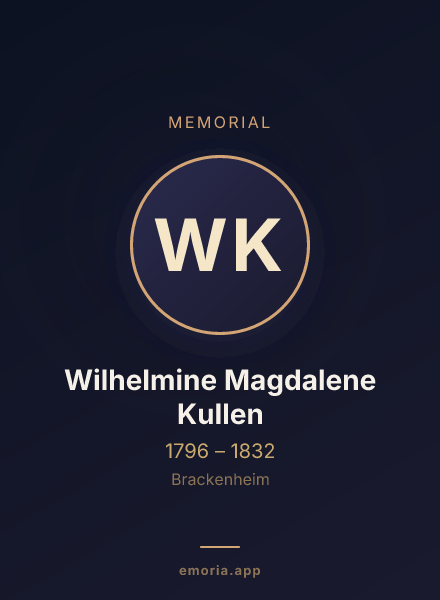 Memorial portrait of Wilhelmine Magdalene Kullen