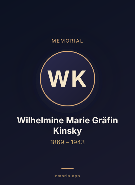 Memorial portrait of Wilhelmine Marie Gräfin Kinsky