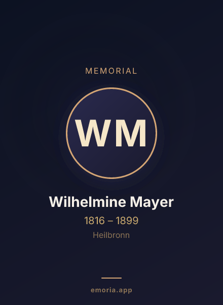 Memorial portrait of Wilhelmine Mayer