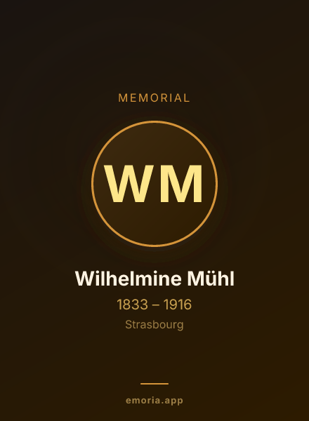 Memorial portrait of Wilhelmine Mühl