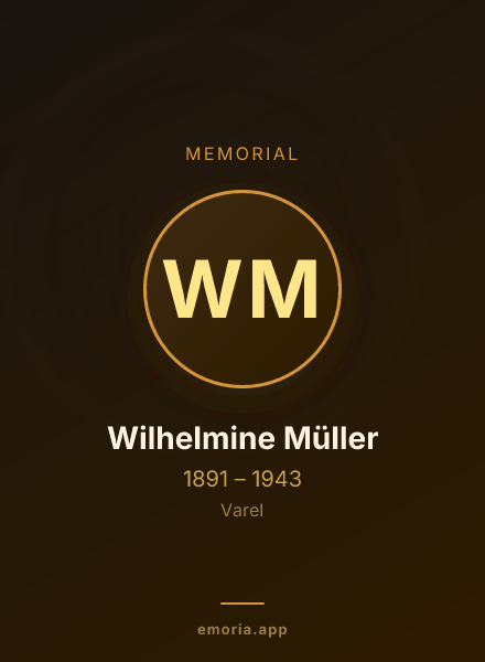 Memorial portrait of Wilhelmine Müller