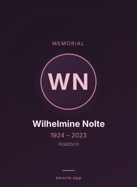 Memorial portrait of Wilhelmine Nolte