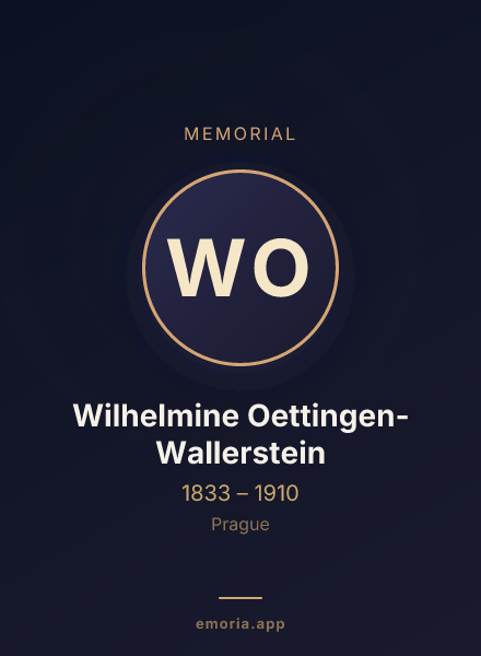 Memorial portrait of Wilhelmine Oettingen-Wallerstein