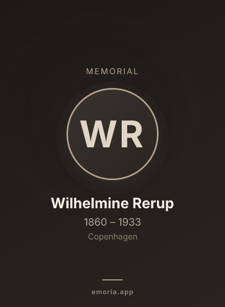 Memorial portrait of Wilhelmine Rerup