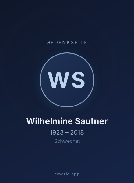 Gedenkportrait von Wilhelmine Sautner