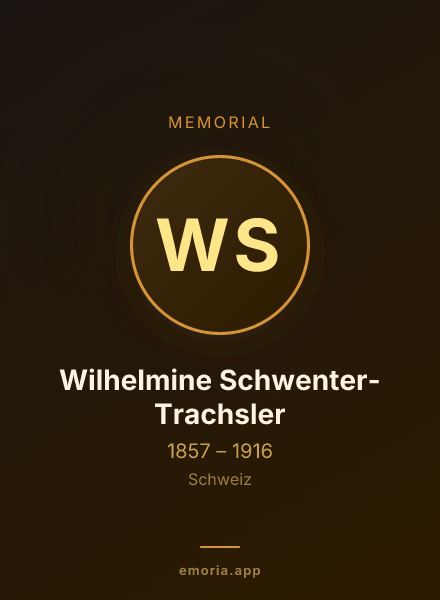 Memorial portrait of Wilhelmine Schwenter-Trachsler