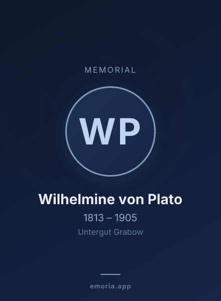 Memorial portrait of Wilhelmine von Plato