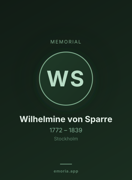 Memorial portrait of Wilhelmine von Sparre