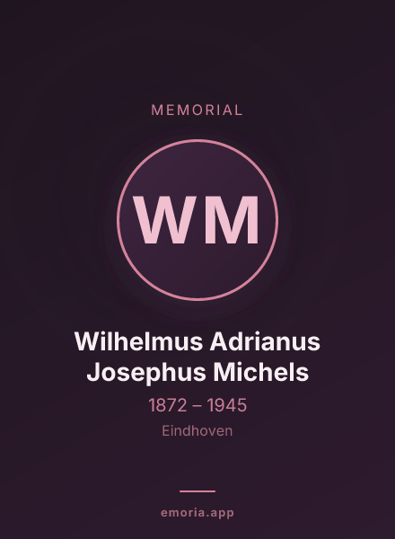 Memorial portrait of Wilhelmus Adrianus Josephus Michels