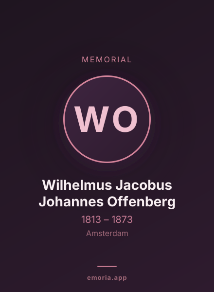 Memorial portrait of Wilhelmus Jacobus Johannes Offenberg