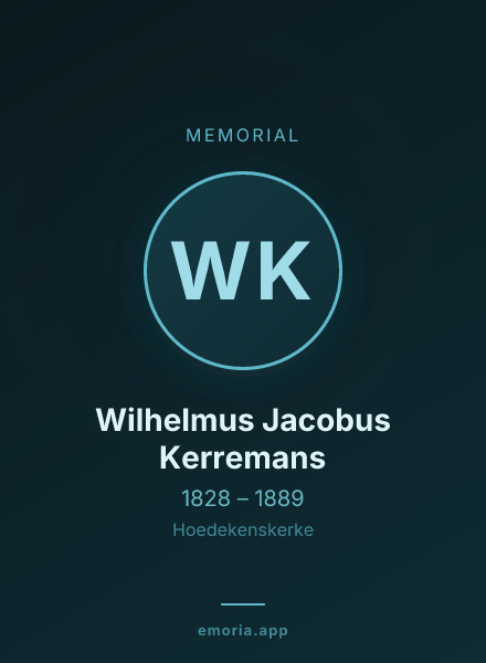 Memorial portrait of Wilhelmus Jacobus Kerremans
