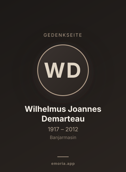 Gedenkportrait von Wilhelmus Joannes Demarteau