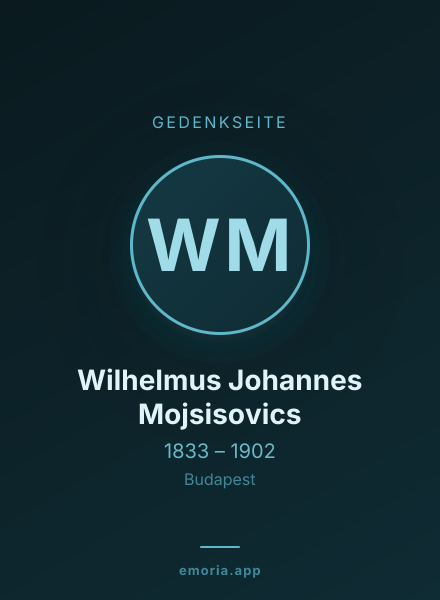 Gedenkportrait von Wilhelmus Johannes Mojsisovics