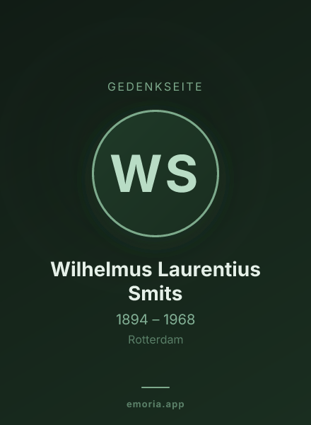 Gedenkportrait von Wilhelmus Laurentius Smits