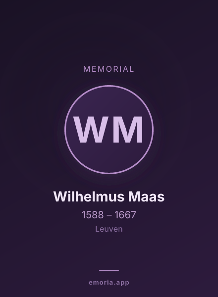 Memorial portrait of Wilhelmus Maas