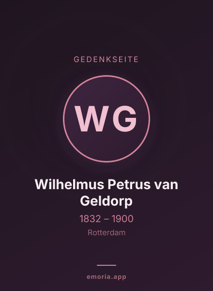 Gedenkportrait von Wilhelmus Petrus van Geldorp