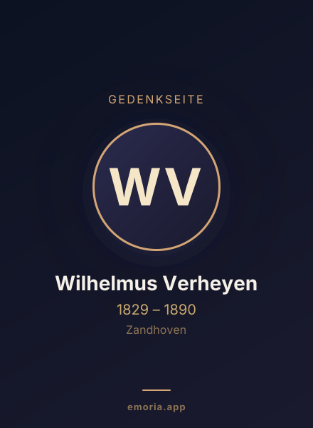 Gedenkportrait von Wilhelmus Verheyen