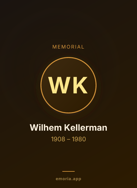 Memorial portrait of Wilhem Kellerman