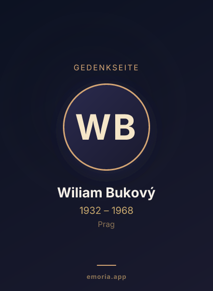 Gedenkportrait von Wiliam Bukový