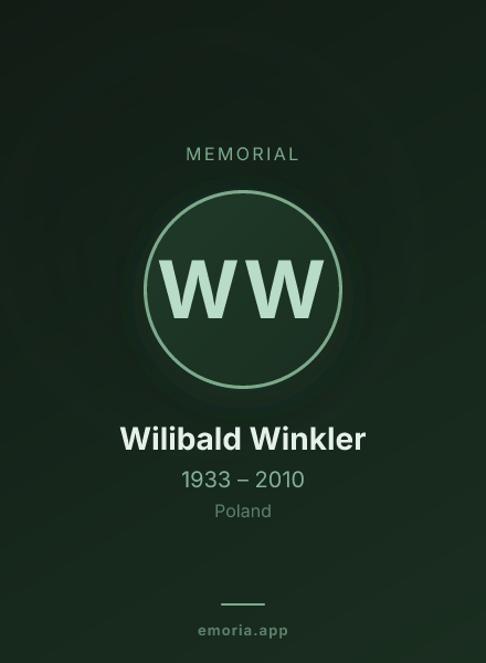 Memorial portrait of Wilibald Winkler