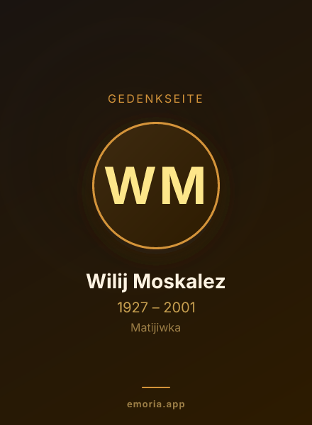 Gedenkportrait von Wilij Moskalez