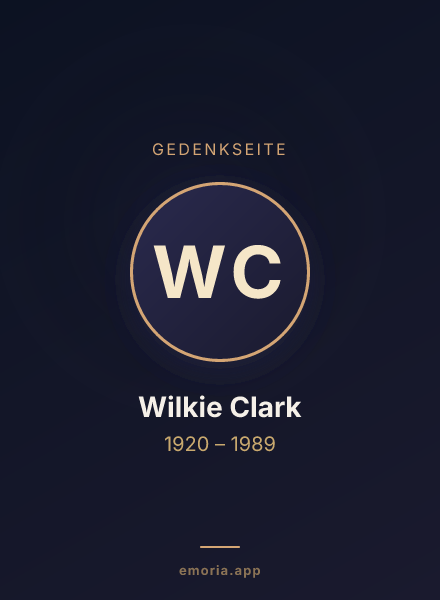 Gedenkportrait von Wilkie Clark