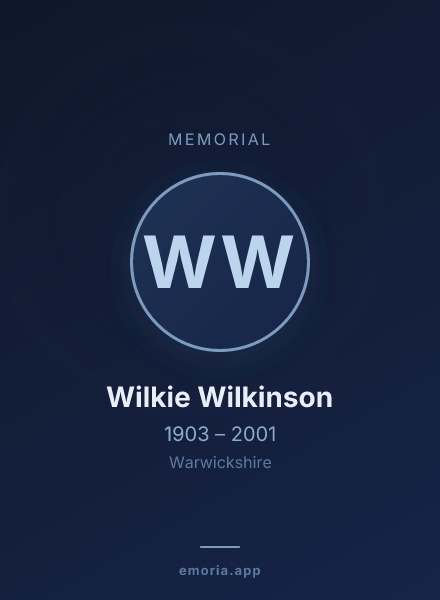 Memorial portrait of Wilkie Wilkinson