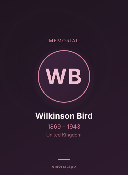 Memorial portrait of Wilkinson Bird
