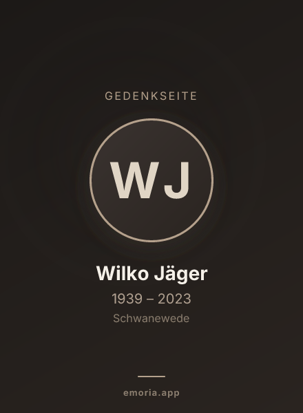 Gedenkportrait von Wilko Jäger