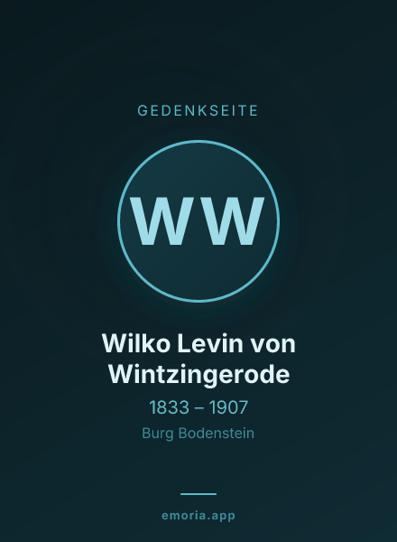 Gedenkportrait von Wilko Levin von Wintzingerode