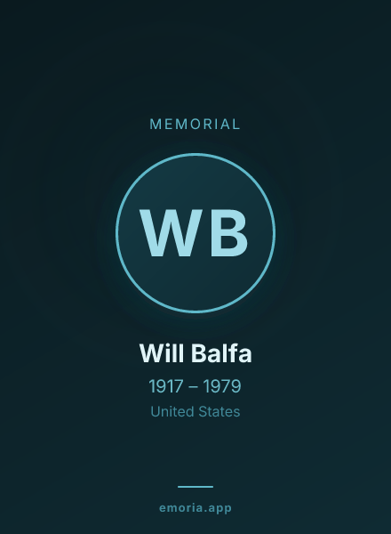 Memorial portrait of Will Balfa