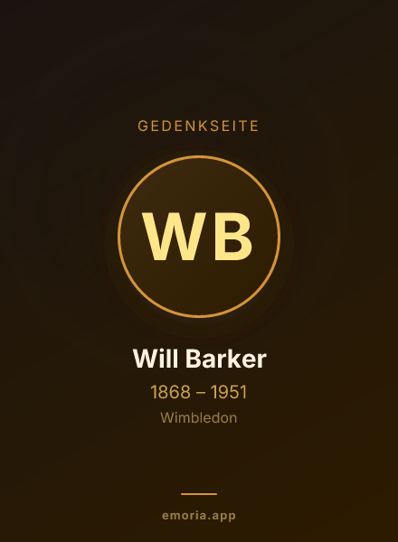 Gedenkportrait von Will Barker