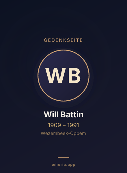 Gedenkportrait von Will Battin