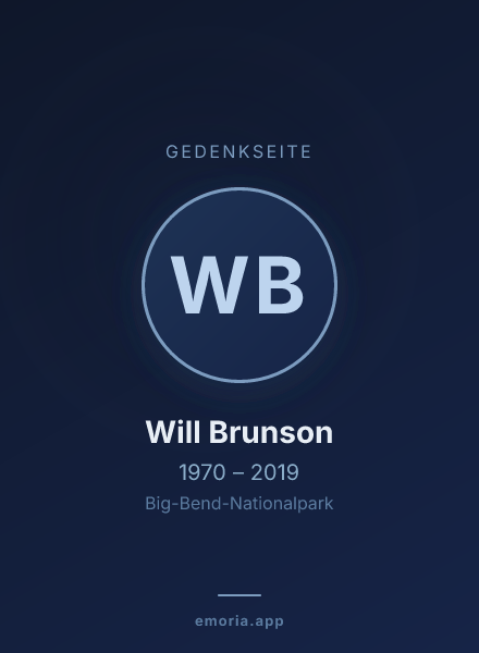 Gedenkportrait von Will Brunson