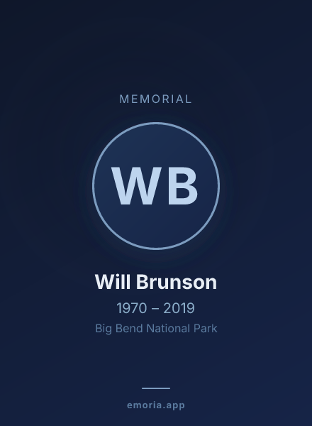 Memorial portrait of Will Brunson