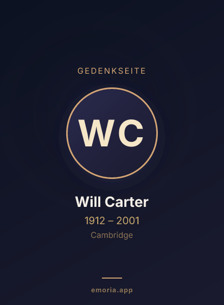 Gedenkportrait von Will Carter