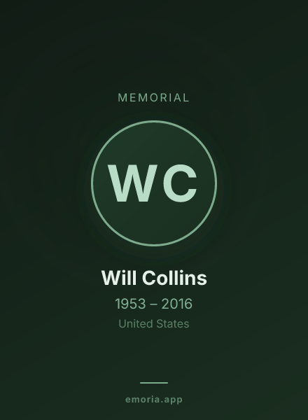 Memorial portrait of Will Collins