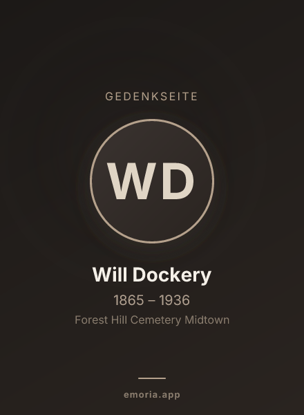 Gedenkportrait von Will Dockery