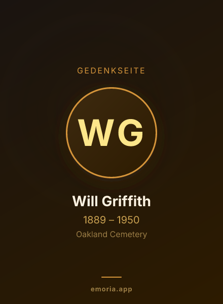Gedenkportrait von Will Griffith