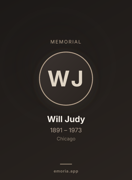 Memorial portrait of Will Judy