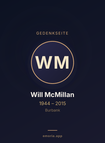 Gedenkportrait von Will McMillan