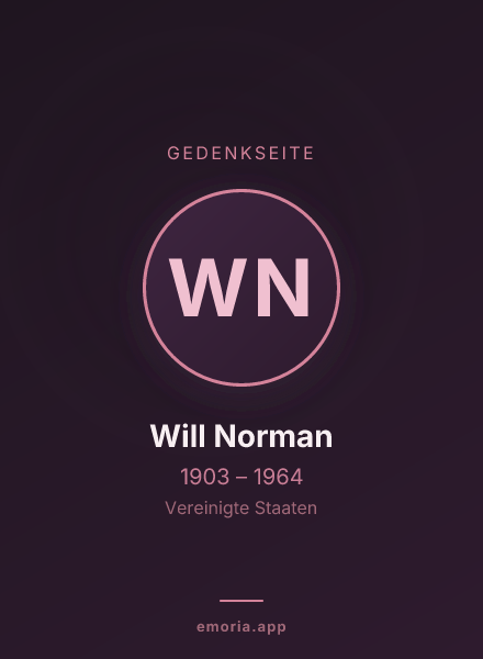 Gedenkportrait von Will Norman