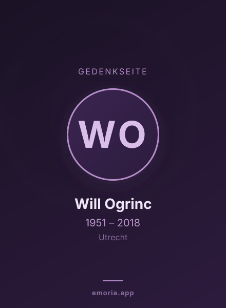Gedenkportrait von Will Ogrinc