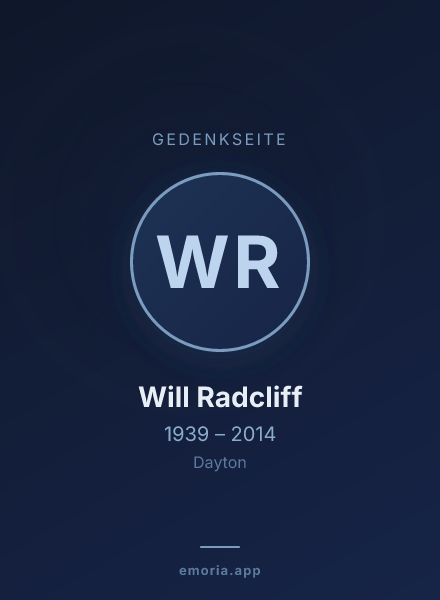Gedenkportrait von Will Radcliff